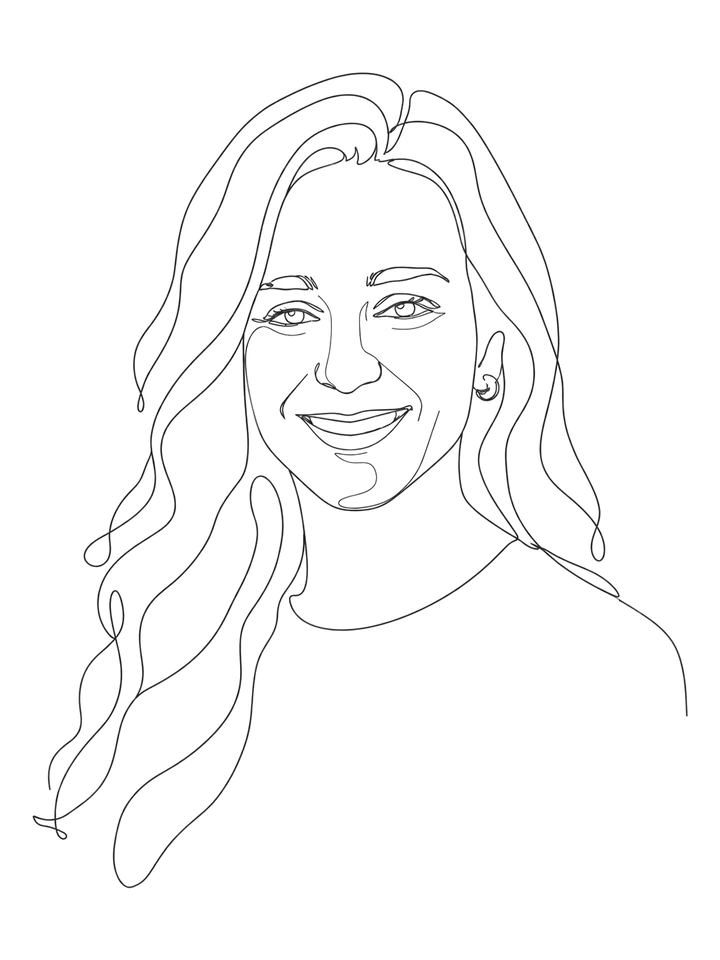 Loreto Moreno González — continuous-line portrait