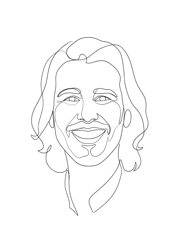 Maximiliano Arrocet — continuous-line portrait
